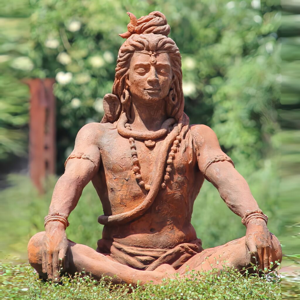  Asia Garten Steinguss Figur - Shiva