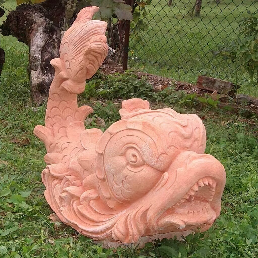  Asiatische Garten Fischfigur Aus Terrakotta - Ernesto