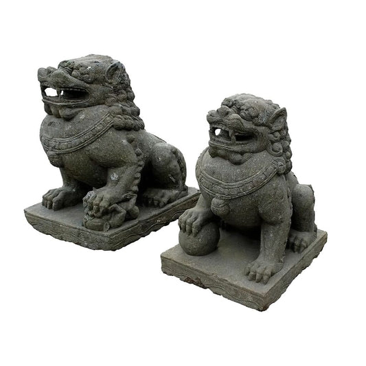  Asiatische Steinlöwen Handarbeit - Palanga