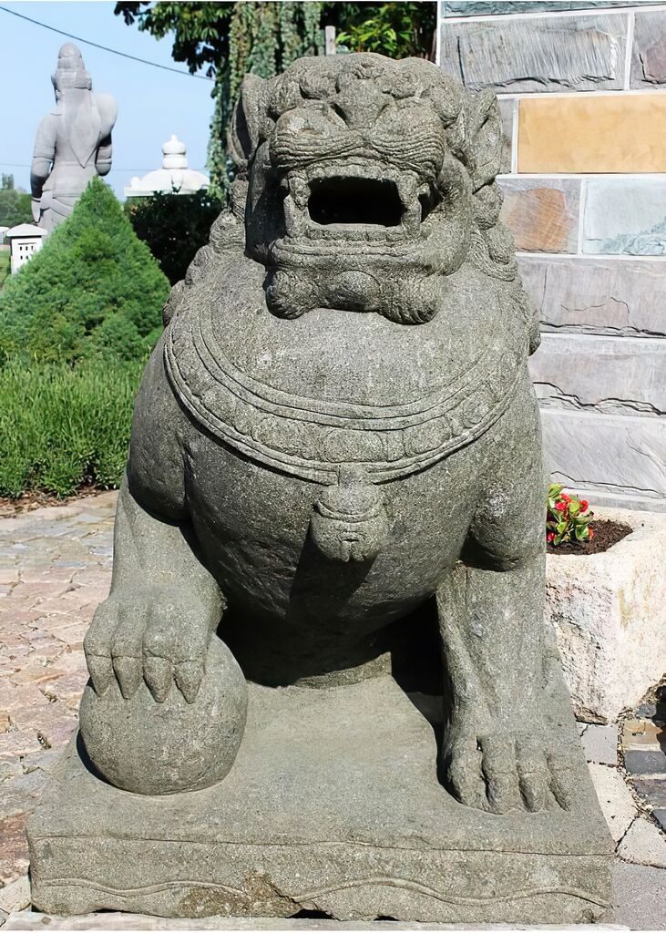  Asiatische Steinlöwen Handarbeit - Palanga