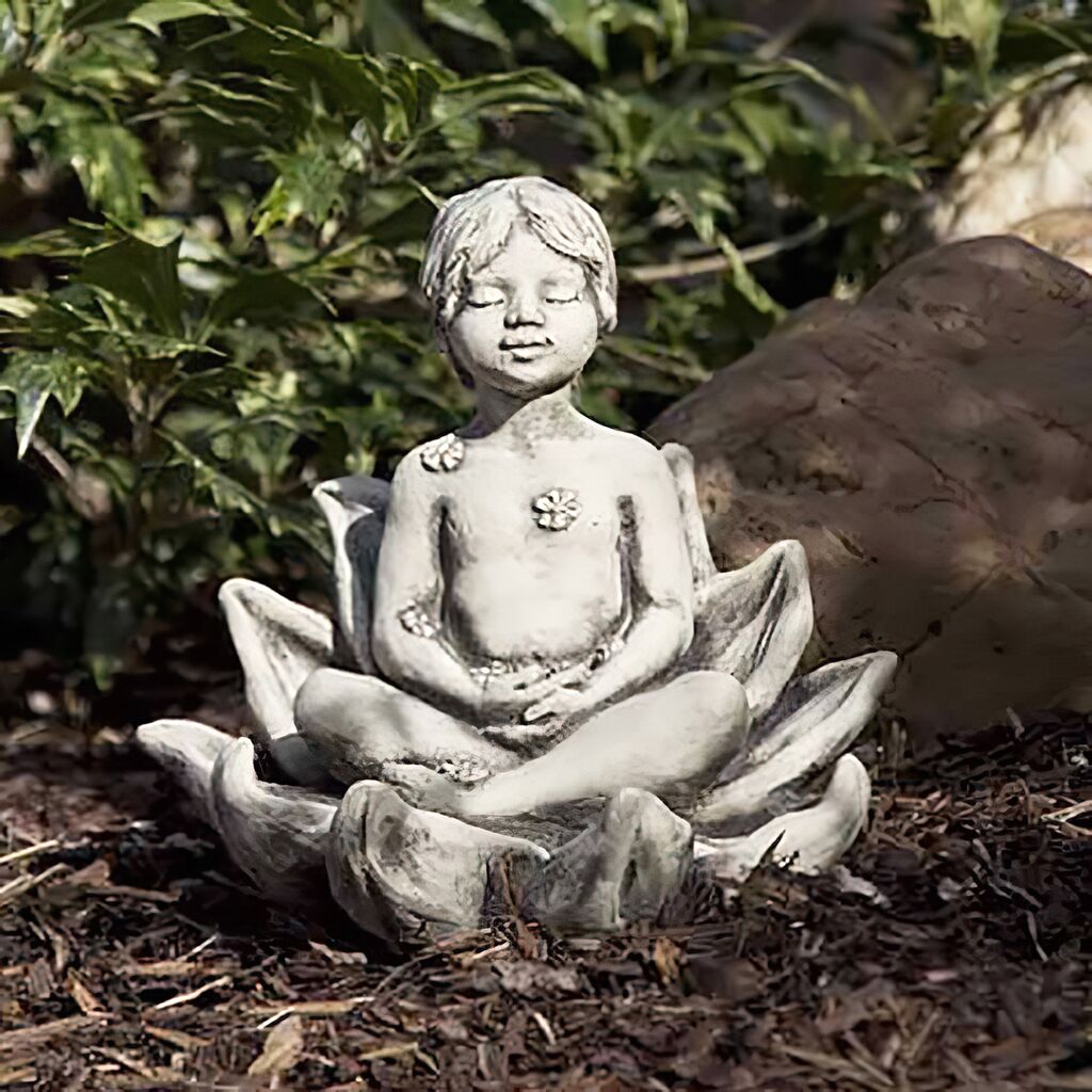  Außergewöhnliche Jungen Steinfigur - Meditation - Pierot