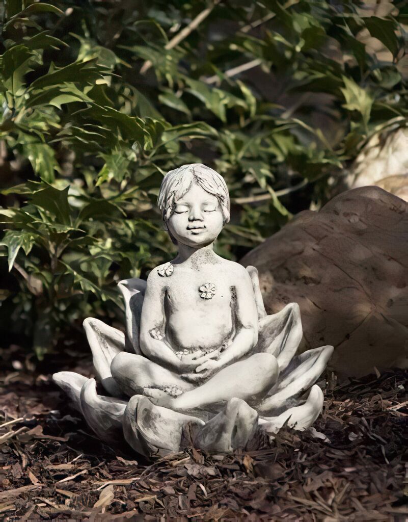  Außergewöhnliche Jungen Steinfigur - Meditation - Pierot
