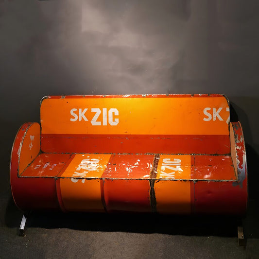  Außergewöhnliches 3-Sitzer Sofa Aus Upcycelten Ölfässern - Sofa Pika