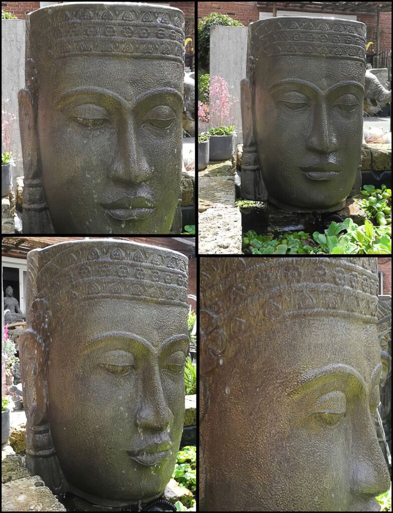  Außergewöhnliches Steinguss Wasserspiel Mit Buddha - Sengoku