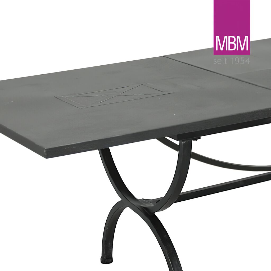 Ausziehtisch Aus Schmiedeeisen - 180/240x100cm - MBM - Ausziehtisch Medici