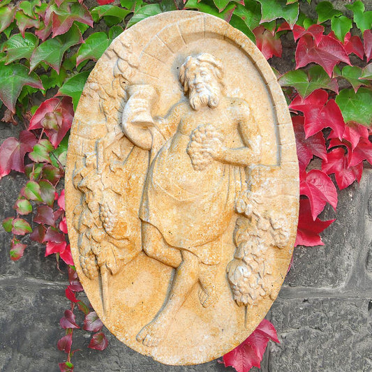  Bacchus Wand Relief Aus Stein - Vinoso