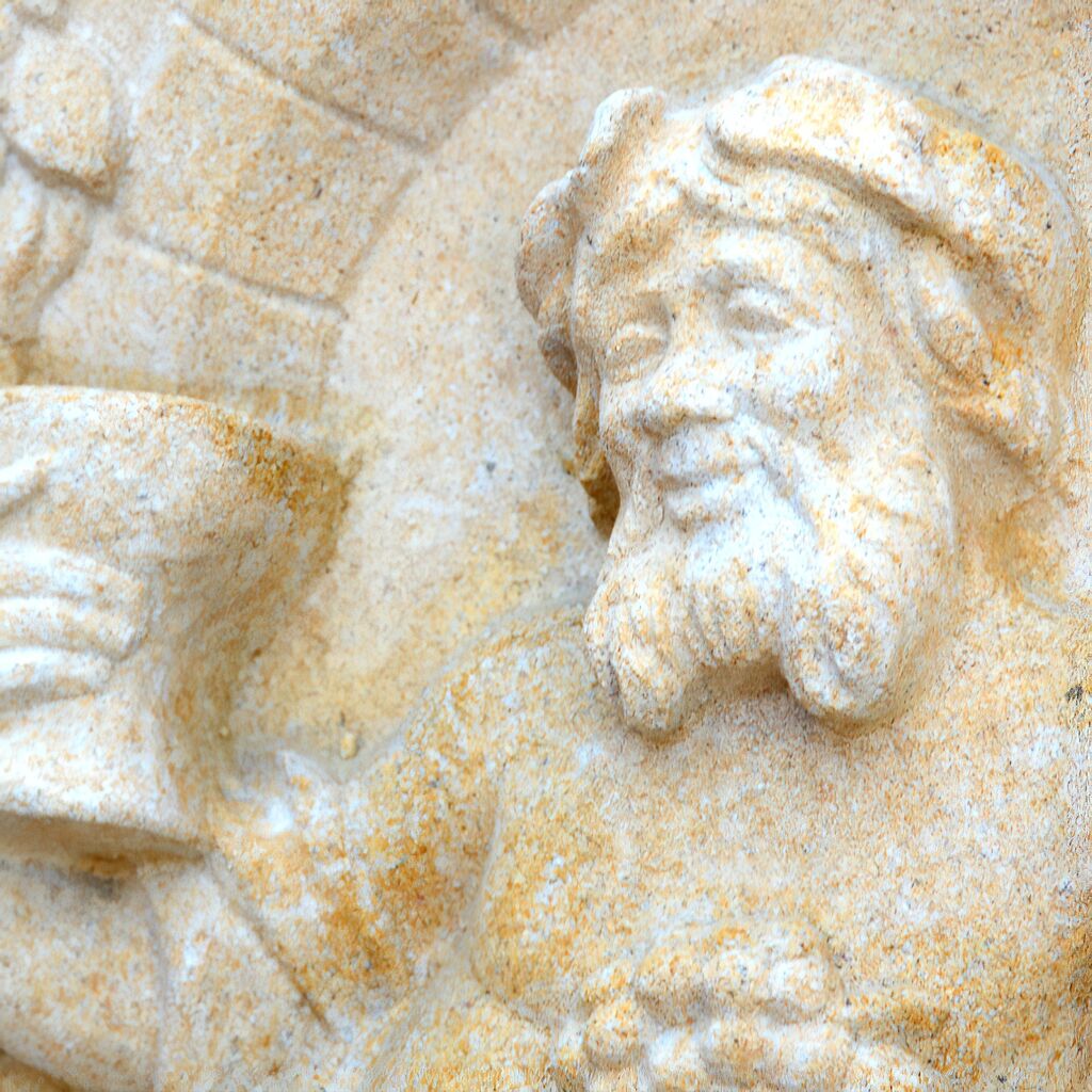  Bacchus Wand Relief Aus Stein - Vinoso