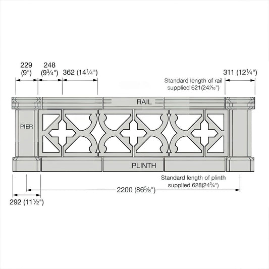  Balustrade Geländer Aus Steinguss - Barandilla