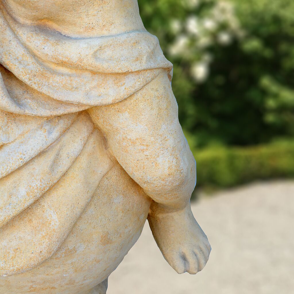  Barocke Gartenskulptur Mit Putte - Tamburo