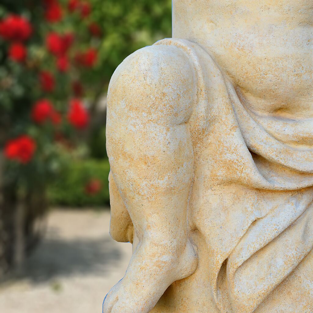  Barocke Gartenskulptur Mit Putte - Tamburo