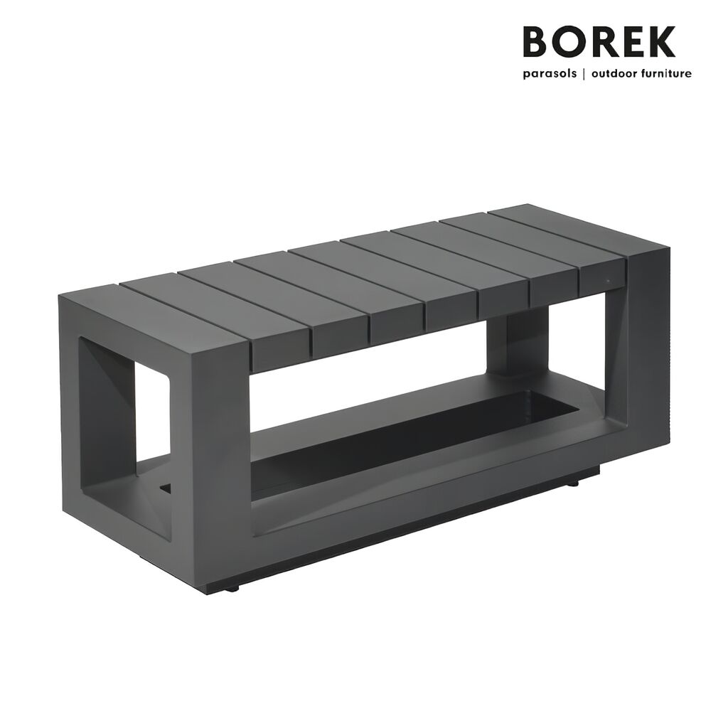 Beistelltisch Für Garten & Terrasse - Aluminium - Borek - Grau - 40x90x30cm - Murcia Beistelltisch