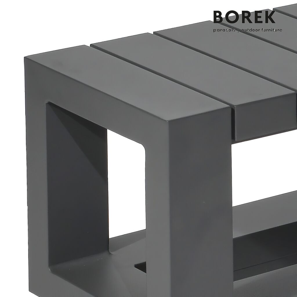  Beistelltisch Für Garten & Terrasse - Aluminium - Borek - Grau - 40x90x30cm - Murcia Beistelltisch