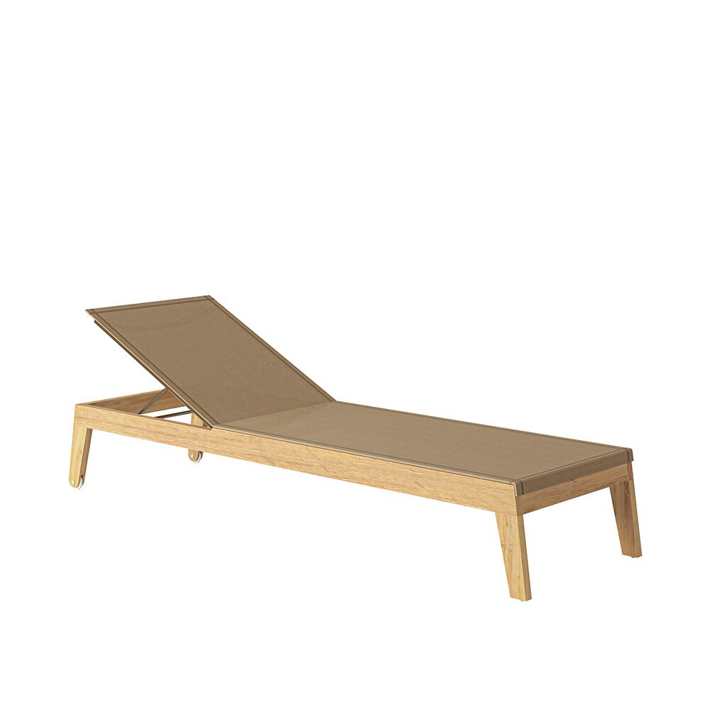  Bequeme Outdoor Sonnenliege Aus Teak Mit Rädern - Ethan Sonnenliege