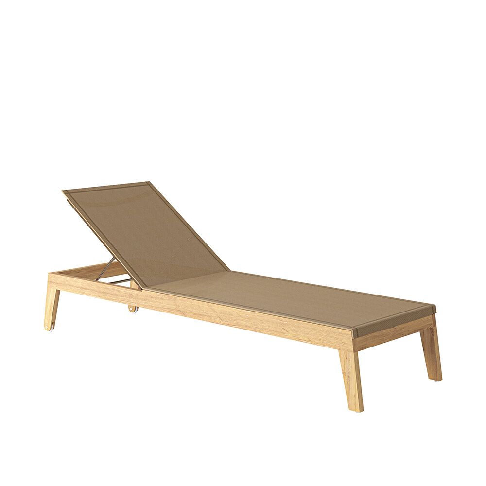  Bequeme Outdoor Sonnenliege Aus Teak Mit Rädern - Ethan Sonnenliege