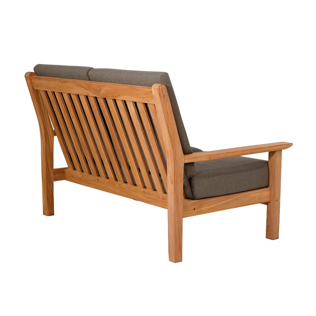  Bequemes 2-Sitzer Loungesofa Aus Teakholz Mit Kissen - Kreon
