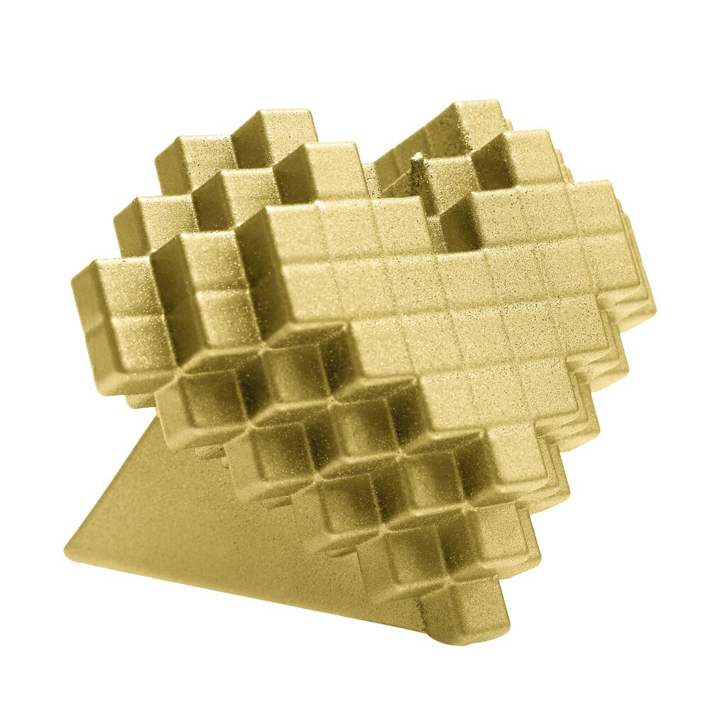  Besondere Herz Dekofigur - Vegane Kerze Im Pixel Design - Pixel Hearth