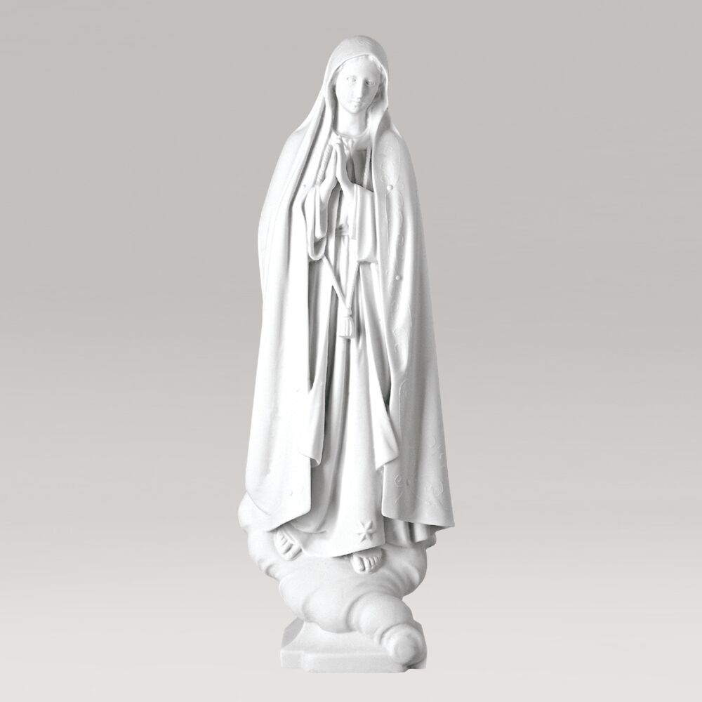  Betende Gartenfigur Heilige Mutter Aus Marmorguss - Madonna Gracia