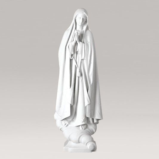  Betende Gartenfigur Heilige Mutter Aus Marmorguss - Madonna Gracia