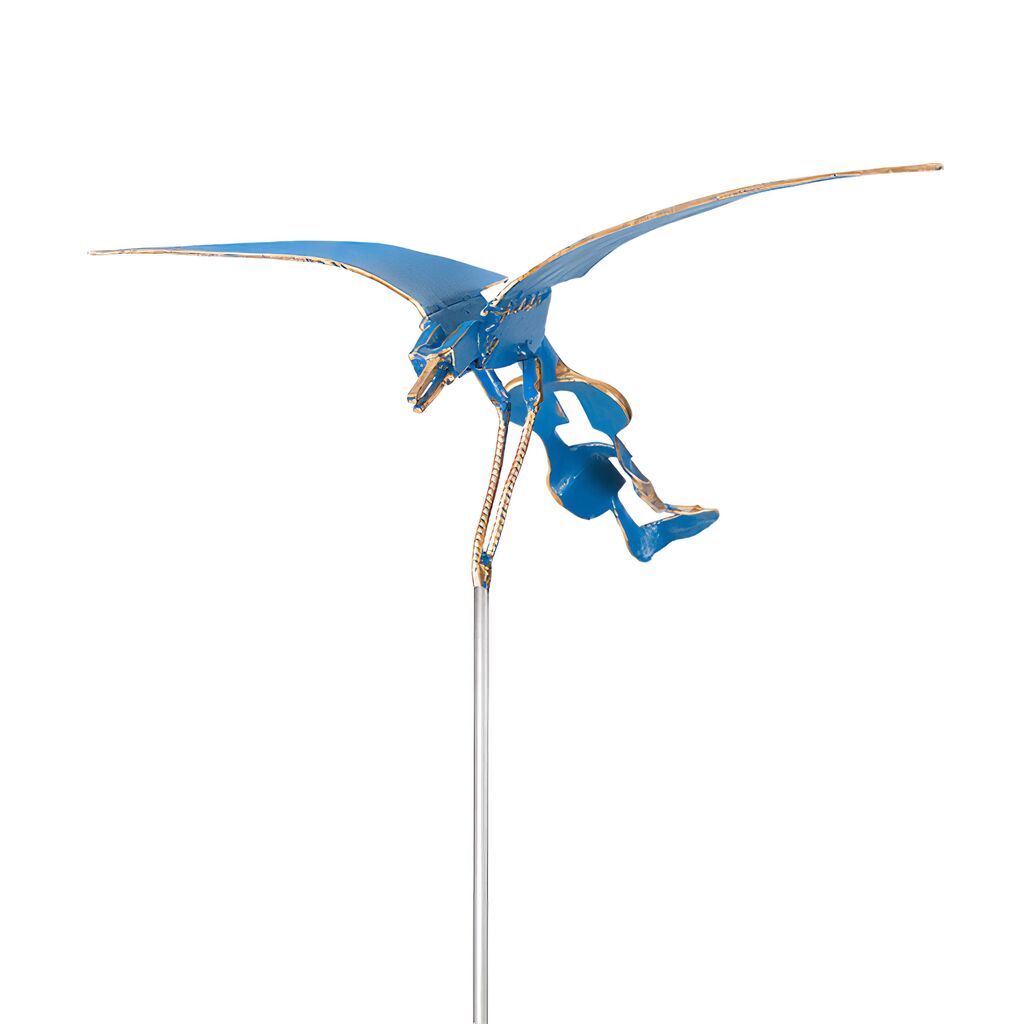  Blaue Vogelskulptur - Abstrakte Bronzefigur - Limitiert - Sänger