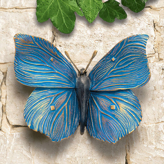  Blauer Bronze Schmetterling Zur Wandbefestigung - Schmetterling