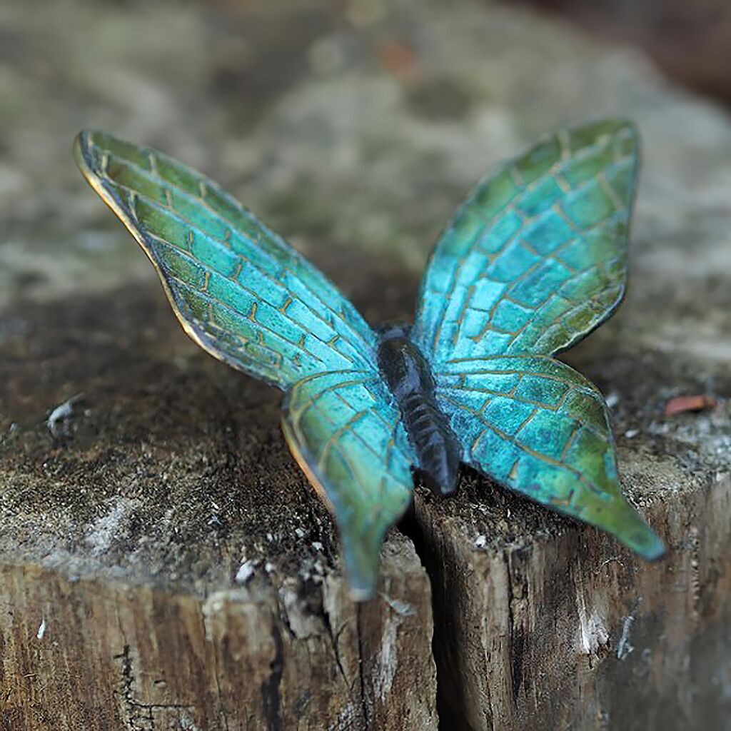  Blauer Schmetterling Als Dekofigur Für Den Außenbereich - Schmetterling Jen