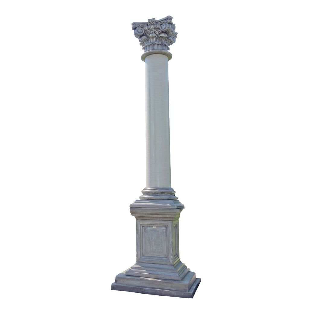  Blickfang In Garten & Park - Steinguss Sockel Und Säule Mit Adler Figur - Pantelis