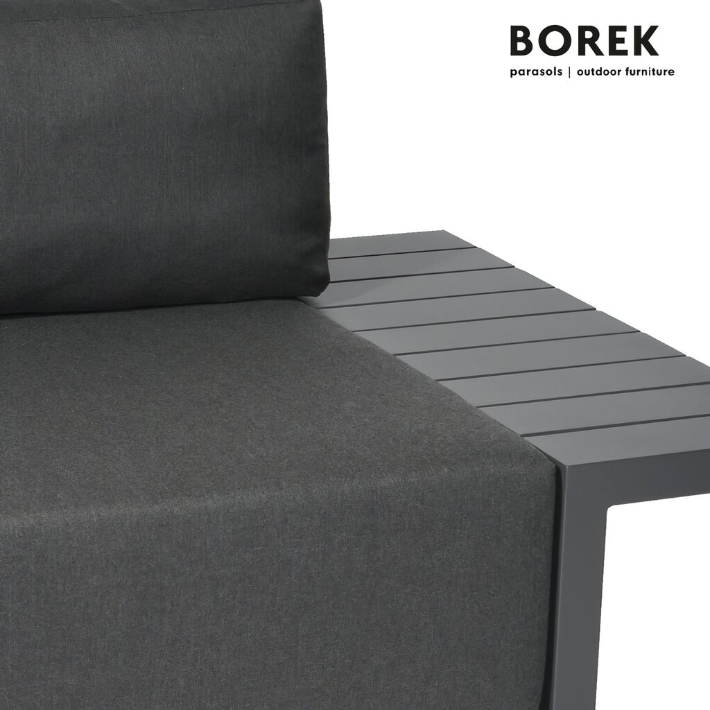  Borek Loungemodul Für Den Garten - Modern - Aluminium - Mit Kissen - Murcia Sitzmodul Links