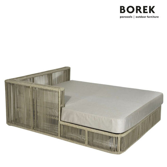  Borek Sofa Mit Lehne Rechts Für Den Garten In Sand Inklusive Kissenauflagen - Lincoln Chaiselongue