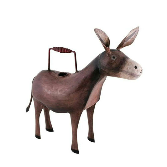  Braune Gießkanne Aus Metall - Esel Figur - Elemaro