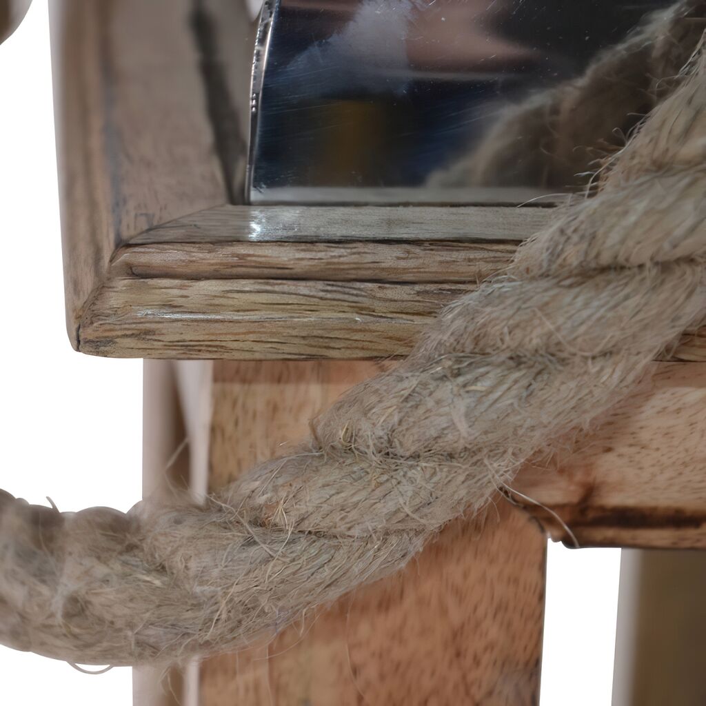  Braune Holzlaternen Mit Metalldach Und Kordel - Laterne Linus