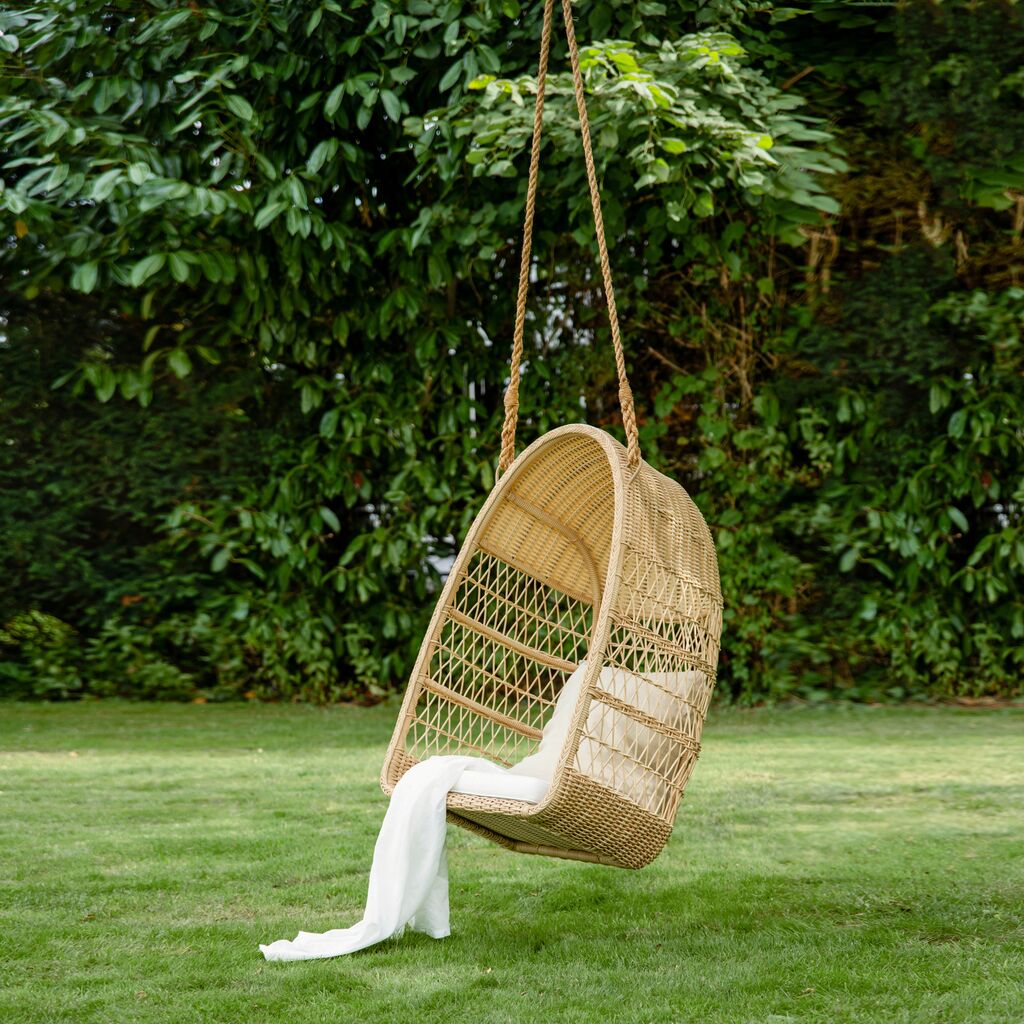  Brauner Hängesessel In Korboptik Für Den Garten - Hängesessel Tilda