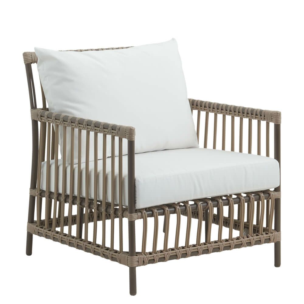  Brauner Outdoor Loungechair Aus Alu Rattan Für Die Sitzecke - Loungechair Caya