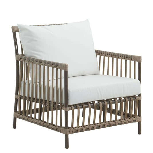  Brauner Outdoor Loungechair Aus Alu Rattan Für Die Sitzecke - Loungechair Caya