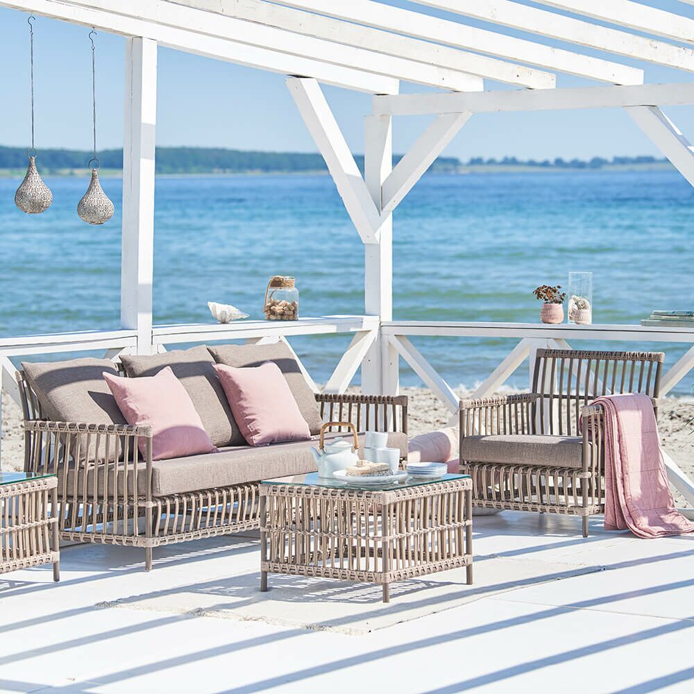 Brauner Outdoor Loungechair Aus Alu Rattan Für Die Sitzecke - Loungechair Caya