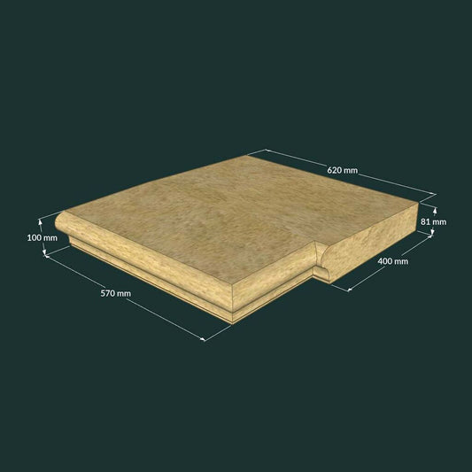  Breite Mittelstücke Für Stein Mauer Abdeckplatten - Flach - Ronan Middle