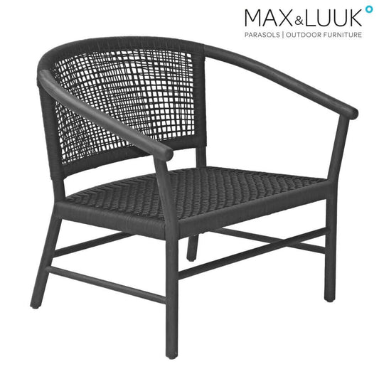  Breiter Lounge Chair Aus Dunklen Teakholz Von Max & Luuk - Kevin Loungesessel
