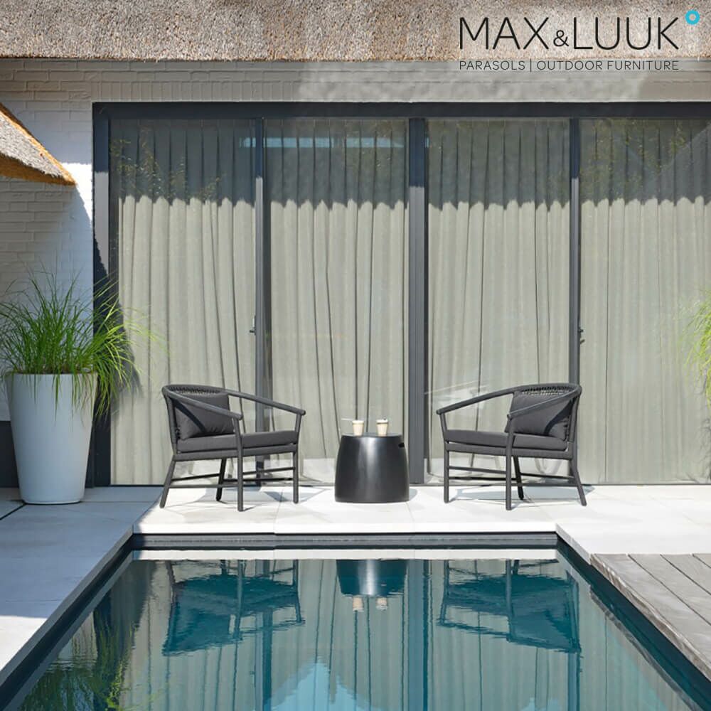  Breiter Lounge Chair Aus Dunklen Teakholz Von Max & Luuk - Kevin Loungesessel