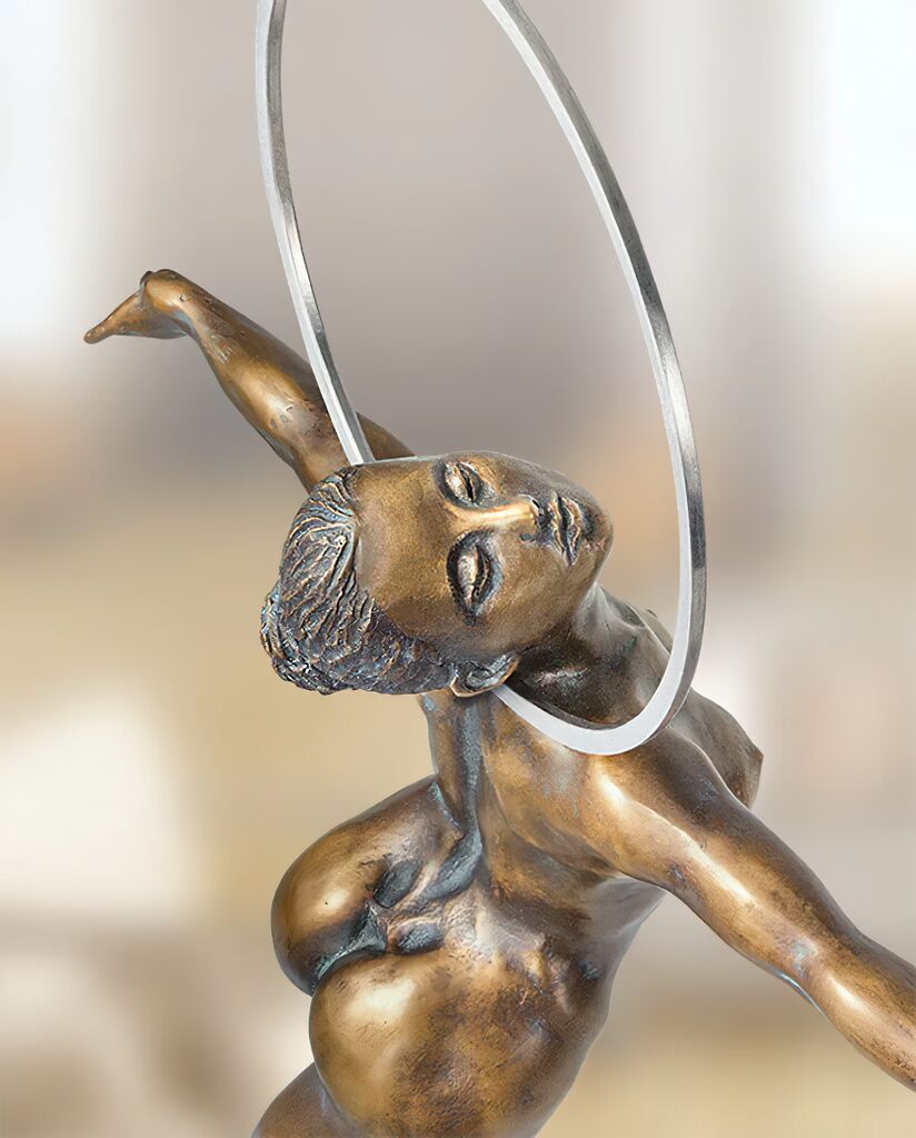  Bronze Aktskulptur Akrobatin In Der Luft - Limitiert - Ankaa