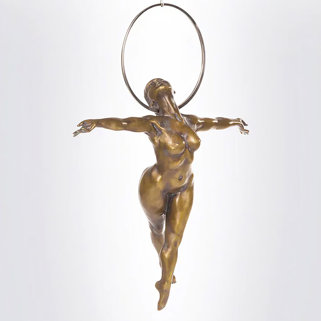 Bronze Aktskulptur Akrobatin In Der Luft - Limitiert - Ankaa