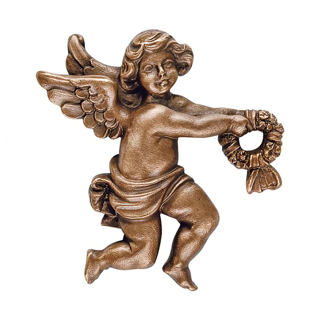  Bronze/Alu Wandfiguren - Engel Als Mauerndeko - Angelo Gara Set