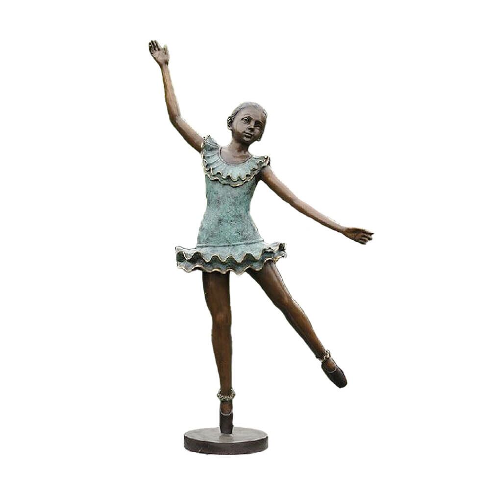  Bronze Ballerina Mit Türkisem Kleid - Tänzerin Mina