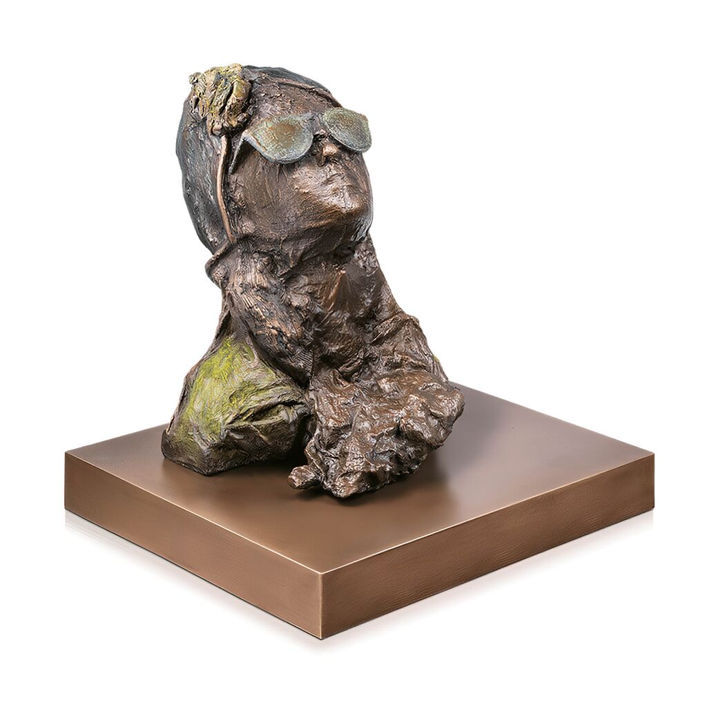  Bronze-Büste Mit Blick In Himmel - Inkl. Sockel - Sternsucher 1