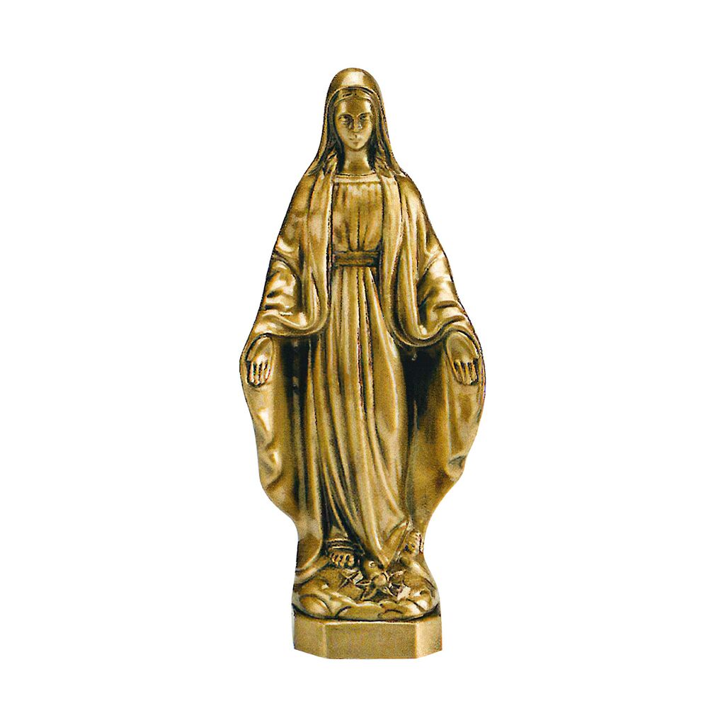  Bronze Gartenskulptur - Madonna Mit Ausgebreiteten Armen - Maria Fama