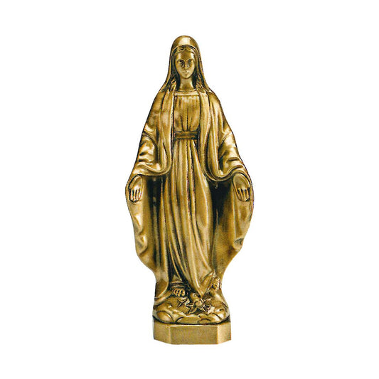  Bronze Gartenskulptur - Madonna Mit Ausgebreiteten Armen - Maria Fama