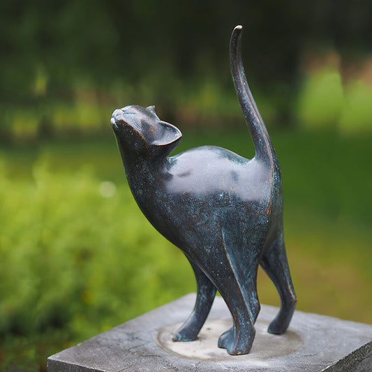  Bronze Katzen Tierfigur Im Modernen Design - Luna