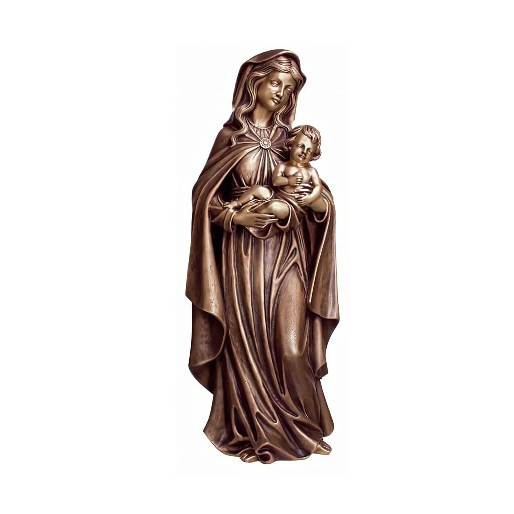  Bronze Madonnenfigur Mit Kind Für Den Garten - Madonna Aya