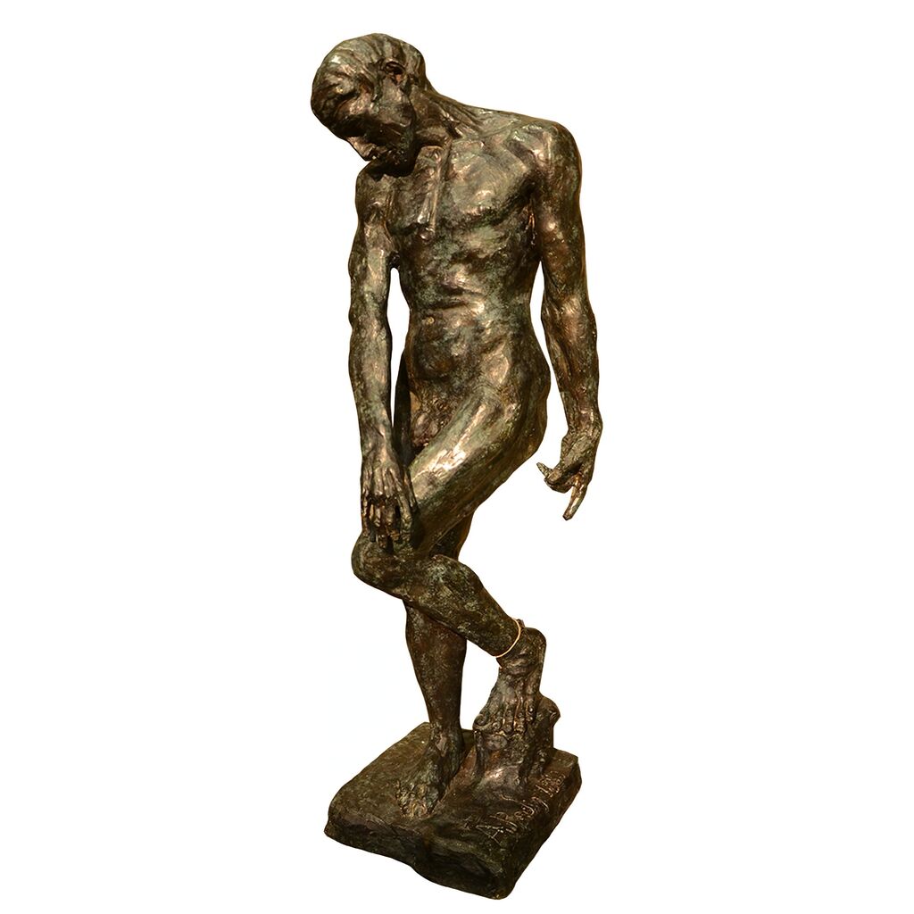  Bronze Skulptur Adam - Original Von Rodin