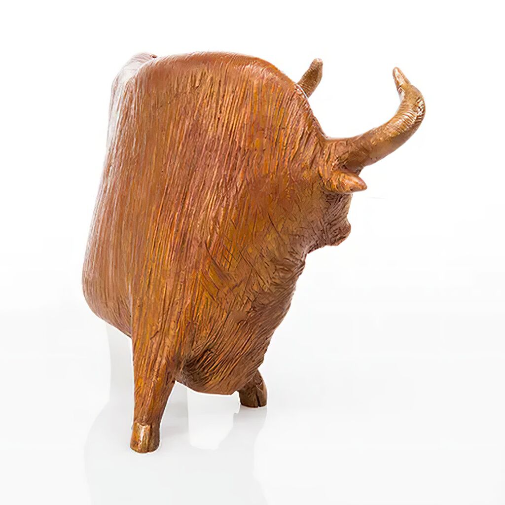  Bronze Stier Mit Goldenen Hörnern In Limitierter Edition - Stier