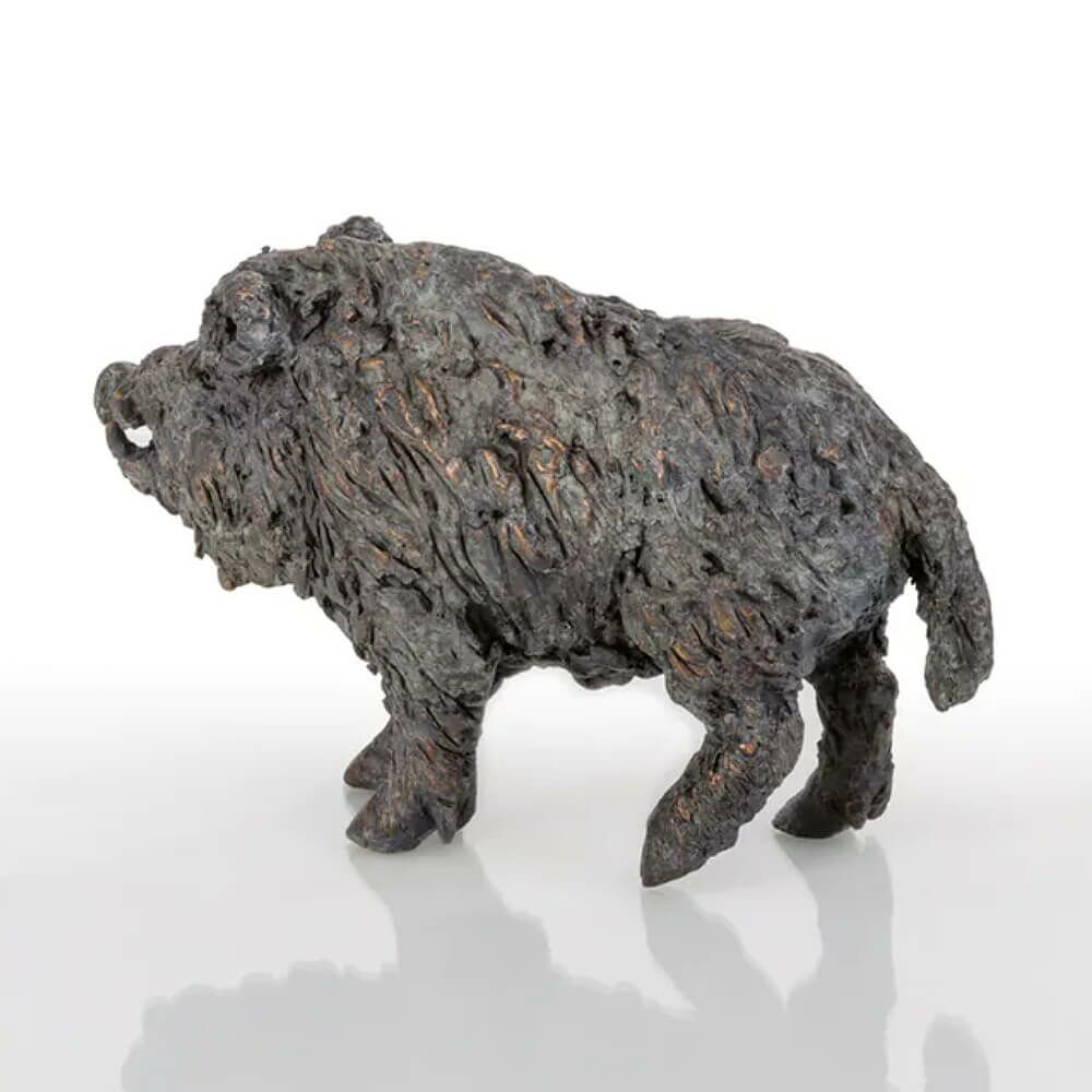  Bronze Tierfigur Wildschwein In Limitierter Auflage - Keiler Stehend