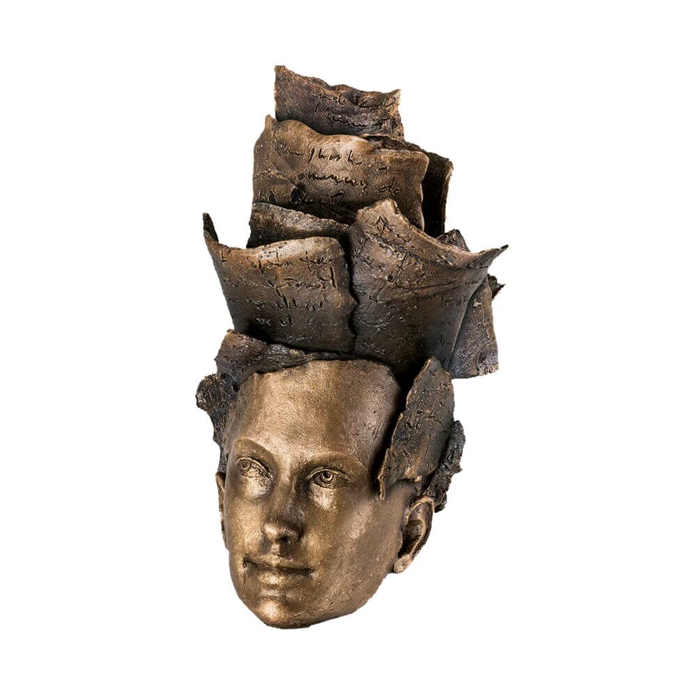  Bronzebüste Aus Limitiertem Handwerk - Offene Gedanken - Thoughts